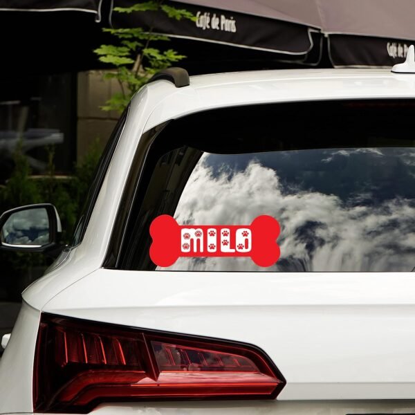 Personalized Dog Bone Decal Vinyl Sticker