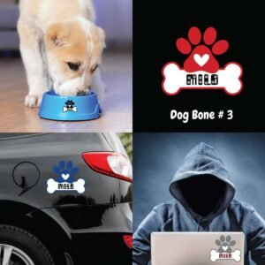 Personalized Dog Bone Decal Vinyl Sticker