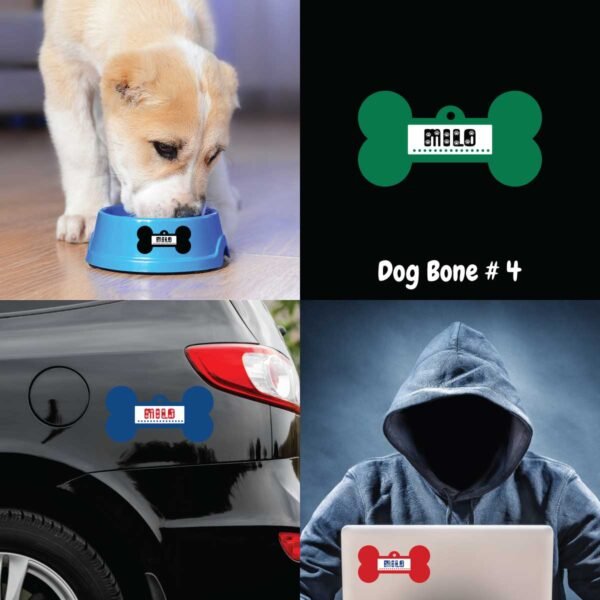 Personalized Dog Bone Decal Vinyl Sticker