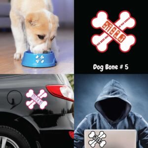 Personalized Dog Bone Decal Vinyl Sticker