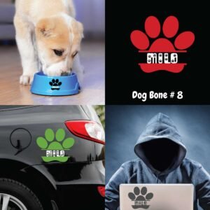 Personalized Dog Bone Decal Vinyl Sticker