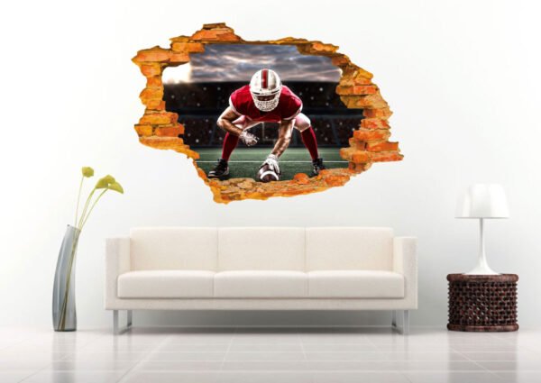 Football Center Position 3D Wall Decal Vinyl Sticker
