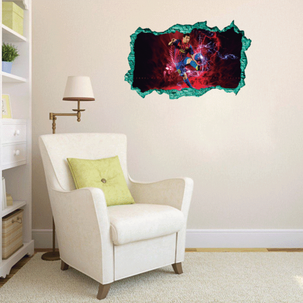 Leonel Messi 3D Wall Decal Vinyl Sticker