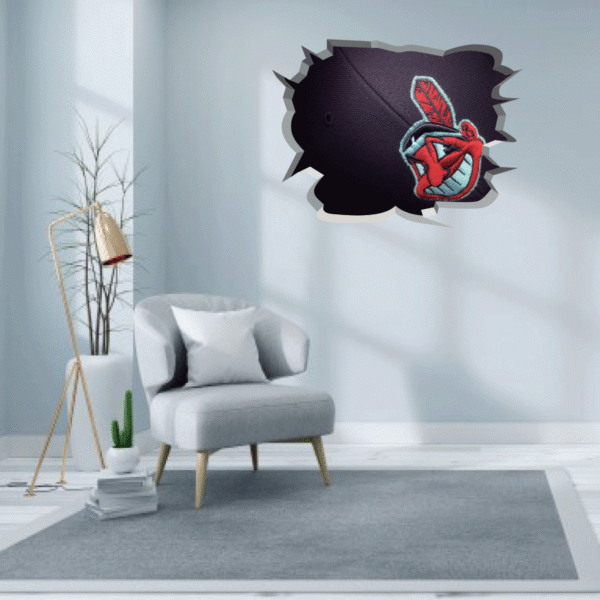 Cleveland Indians logo 3D Wall Decal Vinyl Sticker