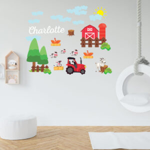 Personalized Farm Barn & Animals Nursery Wall Decal Sticker