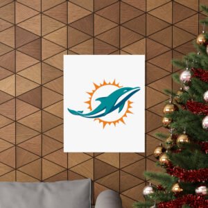 NFL Team Logos Miami Dolphins Painting Bedroom Living Room Wall Art Décor Matte Vertical Posters