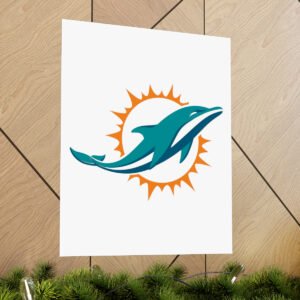 NFL Team Logos Miami Dolphins Painting Bedroom Living Room Wall Art Décor Matte Vertical Posters