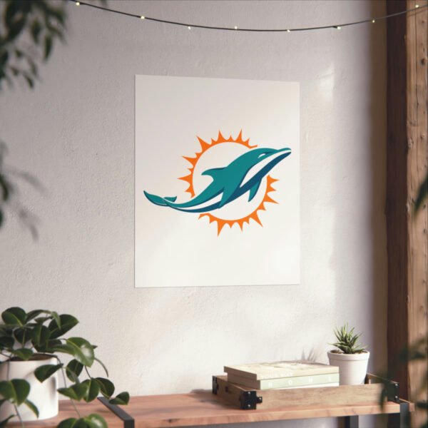NFL Team Logos Miami Dolphins Painting Bedroom Living Room Wall Art Décor Matte Vertical Posters