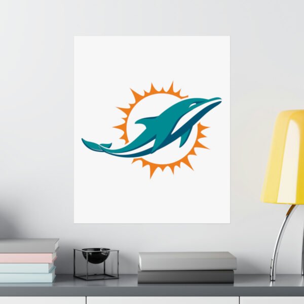 NFL Team Logos Miami Dolphins Painting Bedroom Living Room Wall Art Décor Matte Vertical Posters