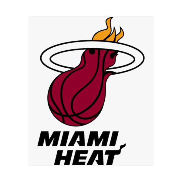 NBA Team Logos Miami Heat Painting Bedroom Living Room Wall Art Décor Matte Vertical Posters