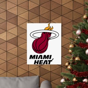 NBA Team Logos Miami Heat Painting Bedroom Living Room Wall Art Décor Matte Vertical Posters
