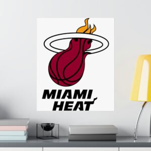 NBA Team Logos Miami Heat Painting Bedroom Living Room Wall Art Décor Matte Vertical Posters