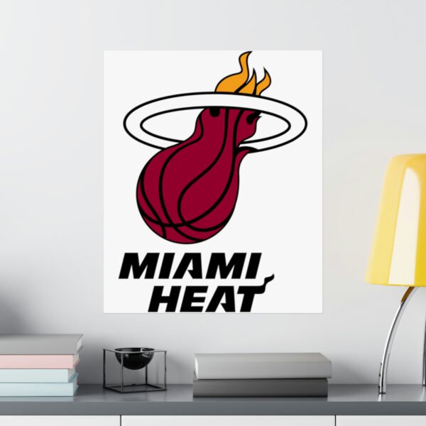NBA Team Logos Miami Heat Painting Bedroom Living Room Wall Art Décor Matte Vertical Posters
