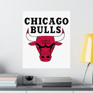 NBA Team Logos Chicago Bulls Painting Bedroom Living Room Wall Art Décor Matte Vertical Posters