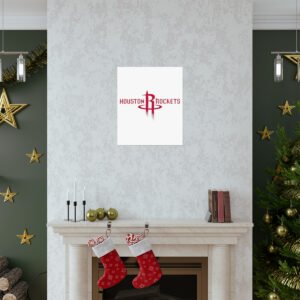NBA Team Logos Houston Rockets Painting Bedroom Living Room Wall Art Décor Matte Vertical Posters