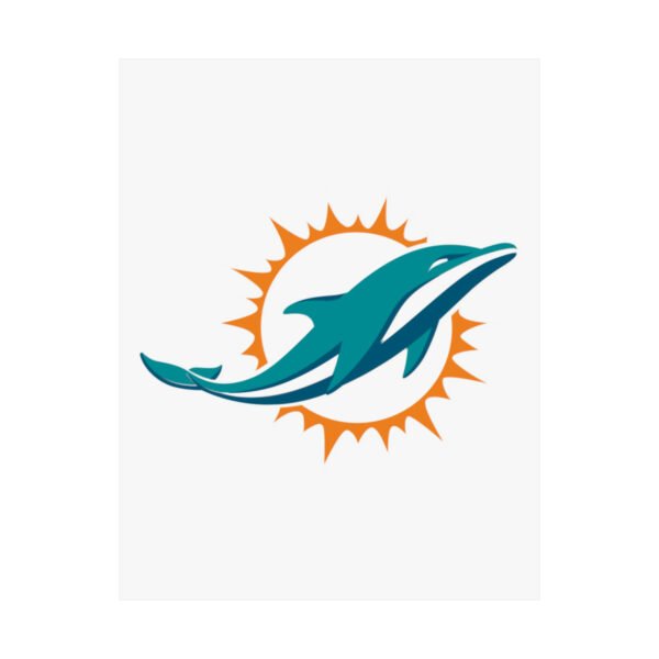 NFL Team Logos Miami Dolphins Painting Bedroom Living Room Wall Art Décor Matte Vertical Posters
