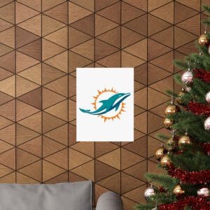 NFL Team Logos Miami Dolphins Painting Bedroom Living Room Wall Art Décor Matte Vertical Posters