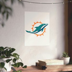 NFL Team Logos Miami Dolphins Painting Bedroom Living Room Wall Art Décor Matte Vertical Posters