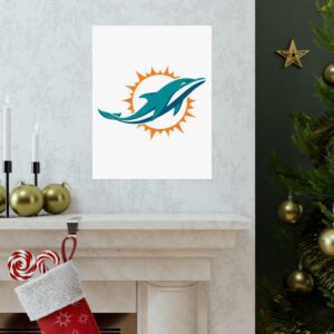 NFL Team Logos Miami Dolphins Painting Bedroom Living Room Wall Art Décor Matte Vertical Posters