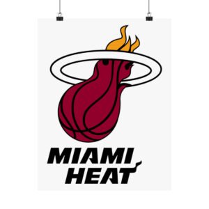 NBA Team Logos Miami Heat Painting Bedroom Living Room Wall Art Décor Matte Vertical Posters