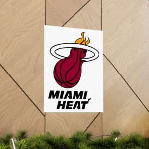 NBA Team Logos Miami Heat Painting Bedroom Living Room Wall Art Décor Matte Vertical Posters