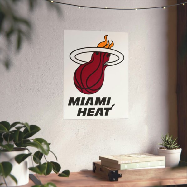 NBA Team Logos Miami Heat Painting Bedroom Living Room Wall Art Décor Matte Vertical Posters