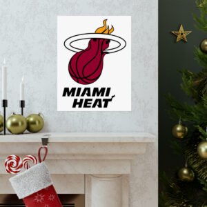 NBA Team Logos Miami Heat Painting Bedroom Living Room Wall Art Décor Matte Vertical Posters