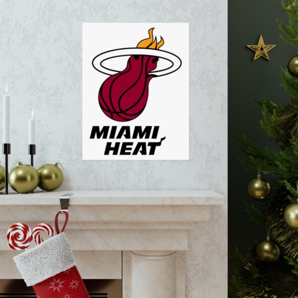 NBA Team Logos Miami Heat Painting Bedroom Living Room Wall Art Décor Matte Vertical Posters
