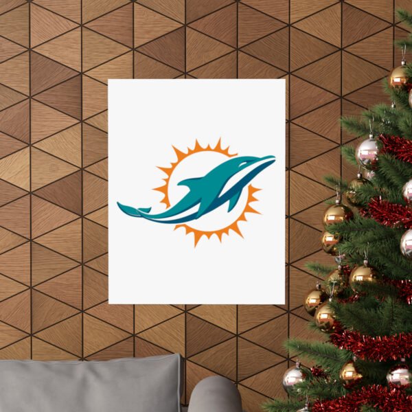 NFL Team Logos Miami Dolphins Painting Bedroom Living Room Wall Art Décor Matte Vertical Posters