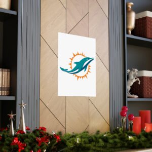 NFL Team Logos Miami Dolphins Painting Bedroom Living Room Wall Art Décor Matte Vertical Posters