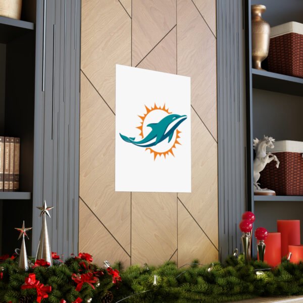 NFL Team Logos Miami Dolphins Painting Bedroom Living Room Wall Art Décor Matte Vertical Posters
