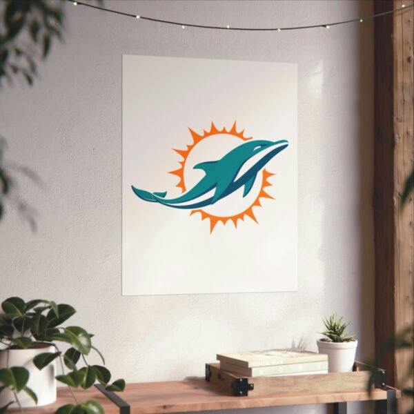 NFL Team Logos Miami Dolphins Painting Bedroom Living Room Wall Art Décor Matte Vertical Posters