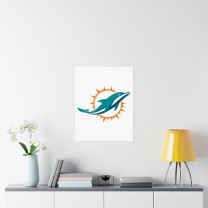 NFL Team Logos Miami Dolphins Painting Bedroom Living Room Wall Art Décor Matte Vertical Posters