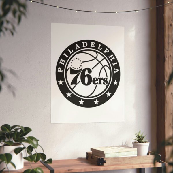 NBA Team Logos Philadelphia 76ers Painting Bedroom Living Room Wall Art Décor Matte Vertical Posters