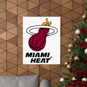 NBA Team Logos Miami Heat Painting Bedroom Living Room Wall Art Décor Matte Vertical Posters