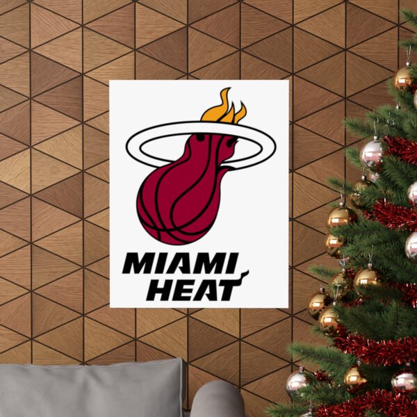 NBA Team Logos Miami Heat Painting Bedroom Living Room Wall Art Décor Matte Vertical Posters