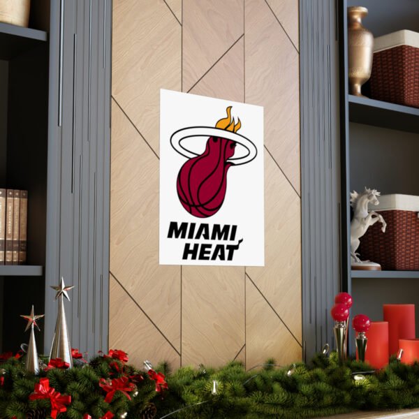 NBA Team Logos Miami Heat Painting Bedroom Living Room Wall Art Décor Matte Vertical Posters