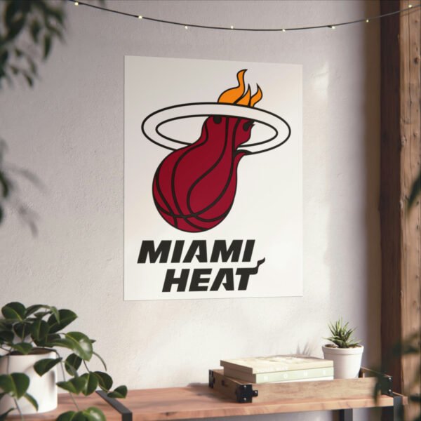 NBA Team Logos Miami Heat Painting Bedroom Living Room Wall Art Décor Matte Vertical Posters