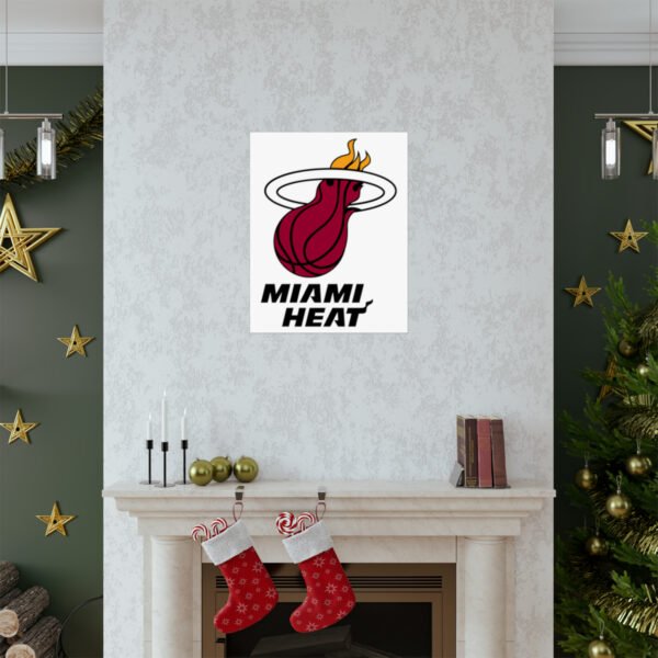 NBA Team Logos Miami Heat Painting Bedroom Living Room Wall Art Décor Matte Vertical Posters