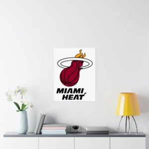 NBA Team Logos Miami Heat Painting Bedroom Living Room Wall Art Décor Matte Vertical Posters