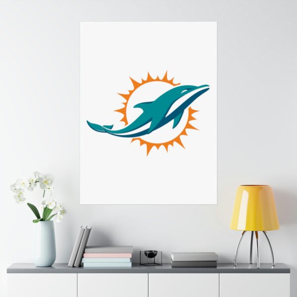 NFL Team Logos Miami Dolphins Painting Bedroom Living Room Wall Art Décor Matte Vertical Posters