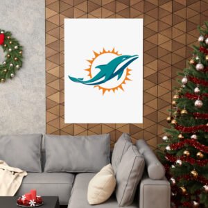 NFL Team Logos Miami Dolphins Painting Bedroom Living Room Wall Art Décor Matte Vertical Posters