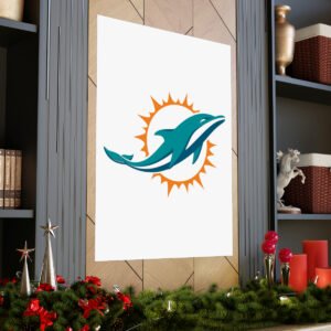 NFL Team Logos Miami Dolphins Painting Bedroom Living Room Wall Art Décor Matte Vertical Posters