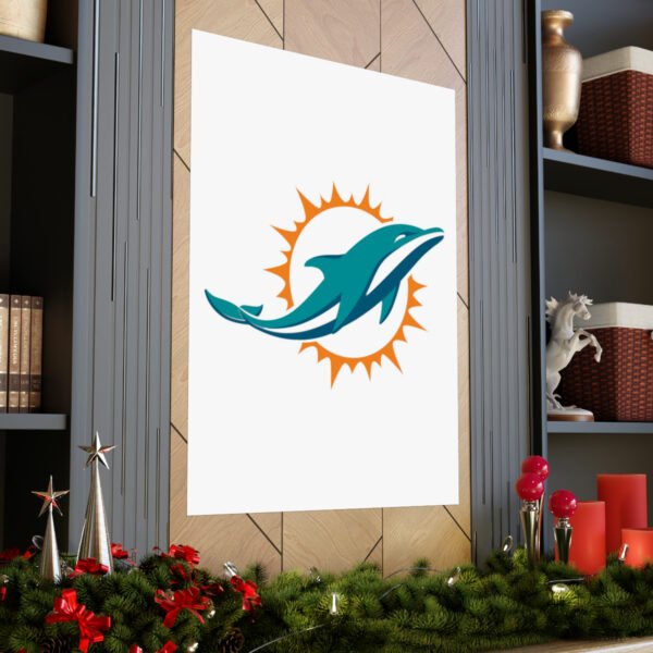 NFL Team Logos Miami Dolphins Painting Bedroom Living Room Wall Art Décor Matte Vertical Posters