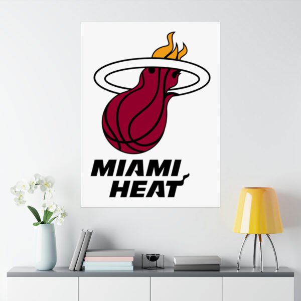 NBA Team Logos Miami Heat Painting Bedroom Living Room Wall Art Décor Matte Vertical Posters