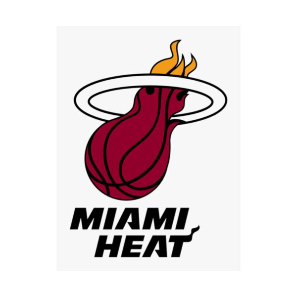 NBA Team Logos Miami Heat Painting Bedroom Living Room Wall Art Décor Matte Vertical Posters