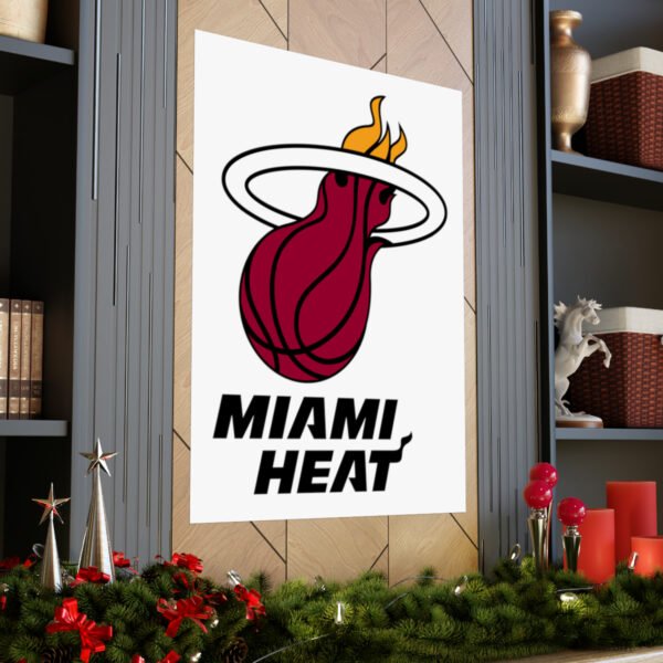 NBA Team Logos Miami Heat Painting Bedroom Living Room Wall Art Décor Matte Vertical Posters