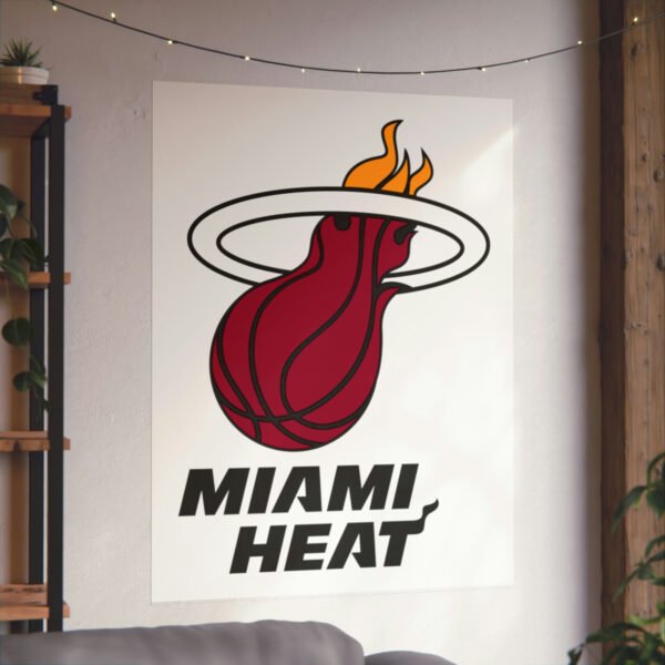 NBA Team Logos Miami Heat Painting Bedroom Living Room Wall Art Décor Matte Vertical Posters