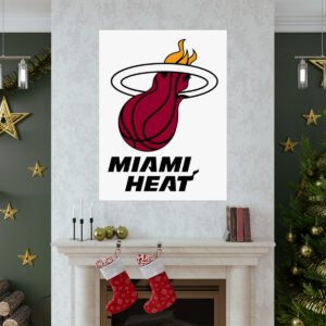 NBA Team Logos Miami Heat Painting Bedroom Living Room Wall Art Décor Matte Vertical Posters