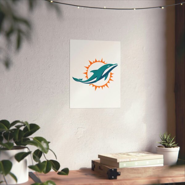 NFL Team Logos Miami Dolphins Painting Bedroom Living Room Wall Art Décor Matte Vertical Posters